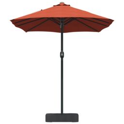 Berkfield Home Garden Parasol Folding Terracotta 385 x 209 x 244 cm Fabric - thumbnail 5
