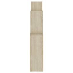 Berkfield Home Wall Cube Shelf Sonoma Oak 80x15x78.5 cm Engineered Wood in Light Oak - thumbnail 4