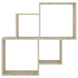 Berkfield Home Wall Cube Shelf Sonoma Oak 80x15x78.5 cm Engineered Wood in Light Oak - thumbnail 3