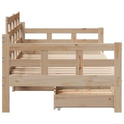 Berkfield Home Daybed with Drawers without Mattress 90x190 cm Single Solid Wood in Brown - thumbnail 5