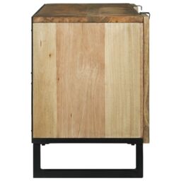 Berkfield Home TV Cabinet - 105 x 33.5 x 46 cm, Made from Solid Mango Wood in Brown - Size: 105 x 33.5 x 46 cm - thumbnail 4