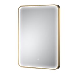 Balterley Inset Framed LED Mirror with Demister Pad, 700x500 - Brushed Brass in Metallics - thumbnail 1
