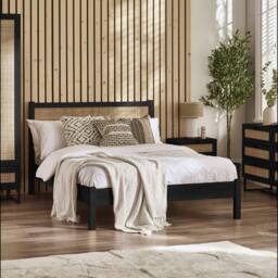 Cheshire Zinc Rattan Bed - Black - King (150cm) - thumbnail 2