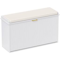 HOMCOM Shoe Storage Bench with Cushion & Flip-Drawer 80x26x47.5cm White - Size: 80x26x47.5 cm