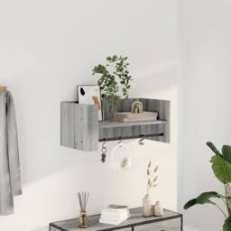 Berkfield Home Wall Shelf Grey Sonoma 70.5x35x30.5 cm Engineered Wood - thumbnail 1