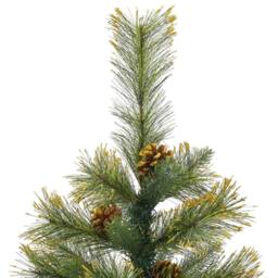 Berkfield Home Beautiful Artificial Hinged Christmas Tree with Cones 120 cm in Green - thumbnail 4