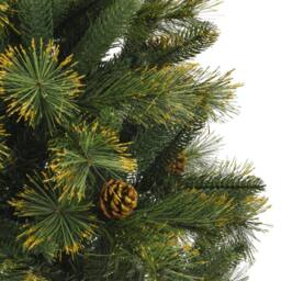 Berkfield Home Beautiful Artificial Hinged Christmas Tree with Cones 120 cm in Green - thumbnail 5