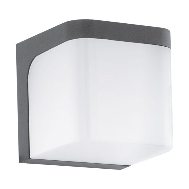 Loops IP44 Outdoor Wall Light Anthracite Cast Aluminium 6W Built in LED Lamp - image 1