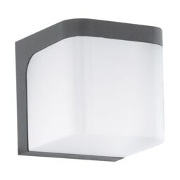 Loops IP44 Outdoor Wall Light Anthracite Cast Aluminium 6W Built in LED Lamp - thumbnail 1