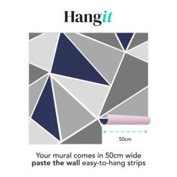 Superfresco Easy Shard Geo Navy Print To Order 3m x 2.8m Mural - thumbnail 3