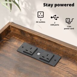 Levede Bedside Table Nightstand USB Charger Outlet RGB LED 3 Drawers Storage in Bright Green - thumbnail 4