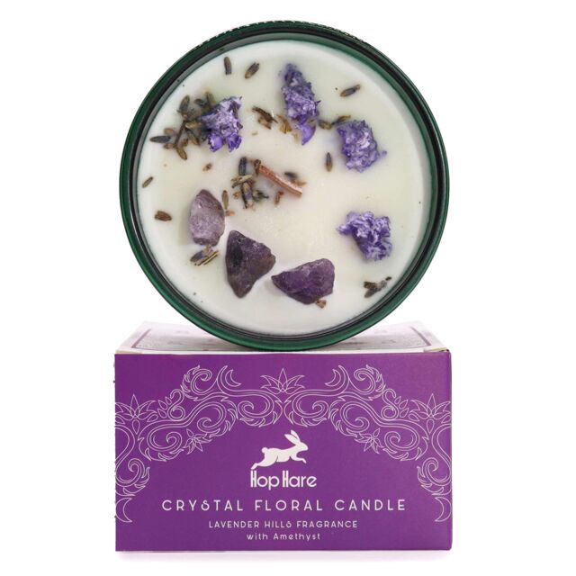 KDMD Hop Hare Crystal Magic Flower Candle - The Moon in Purple - image 1