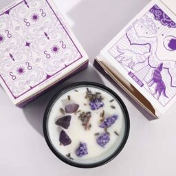 KDMD Hop Hare Crystal Magic Flower Candle - The Moon in Purple - thumbnail 4