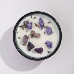 KDMD Hop Hare Crystal Magic Flower Candle - The Moon in Purple - thumbnail 3