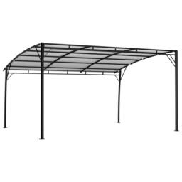 Berkfield Home Garden Sunshade Awning 4x3x2.55 m Cream - thumbnail 4