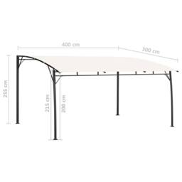 Berkfield Home Garden Sunshade Awning 4x3x2.55 m Cream - thumbnail 6