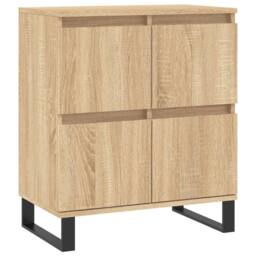 Berkfield Home Sideboard Sonoma Oak 60x35x70 cm Engineered Wood in Light Oak - Size: 60 x 35 x 70 cm - thumbnail 1