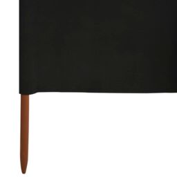 Berkfield Home 3-panel Wind Screen Fabric 400x120 cm Black - thumbnail 5