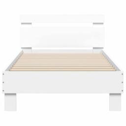 Berkfield Home Bed Frame without Mattress with Headboard White 90x190 cm Single - thumbnail 5