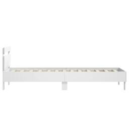 Berkfield Home Bed Frame without Mattress with Headboard White 90x190 cm Single - thumbnail 6