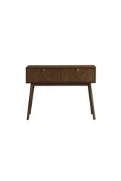 Birlea Herringford Console Table Hall Dressing Table Walnut Parquet Design in Brown - thumbnail 6