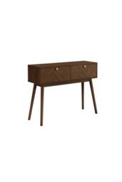Birlea Herringford Console Table Hall Dressing Table Walnut Parquet Design in Brown - thumbnail 4
