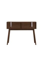 Birlea Herringford Console Table Hall Dressing Table Walnut Parquet Design in Brown - thumbnail 7