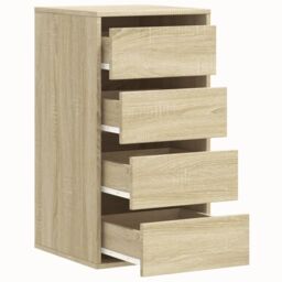 Berkfield Home Corner Chest of Drawers Sonoma Oak 40x41x76 cm Engineered Wood in Brown - Size: 40 x 41 x 76 cm - thumbnail 5