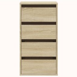 Berkfield Home Corner Chest of Drawers Sonoma Oak 40x41x76 cm Engineered Wood in Brown - Size: 40 x 41 x 76 cm - thumbnail 4