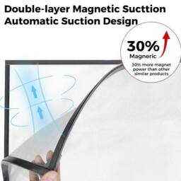 FLAVORA 70x130cm Magnetic Window Screen in Grey - Size: 1 - thumbnail 6