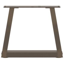 Berkfield Home Dining Table Legs V-Shape 2 pcs Natural Steel 40x(30-31.3) cm Steel in Brown - thumbnail 5