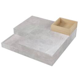 STILVORA Coffee Table with Removable Storage Box 72cm Concrete Grey - thumbnail 8