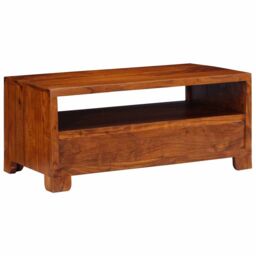 Berkfield Home Coffee Table 90x50x40 cm Solid Wood Acacia in Brown - Size: 90 x 50 x 40 cm - thumbnail 4