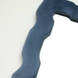 Serenityy Luxury Soft Wall Mirror - Velvet Royal Blue 30.5x22.5x2.3cm - Size: 0.5m x 1m - thumbnail 2