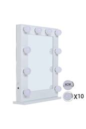 Living and Home Vanity Mirror with Lights, 3 Lighting Modes, Touch Screen Contro, Cosmetic Mirror For Bedroom in White - thumbnail 4