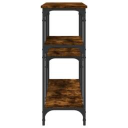 Berkfield Home Console Table Smoked Oak 160x29x75 cm Engineered Wood in Brown - Size: 160 x 29 x 75 cm - thumbnail 5