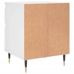 Berkfield Home Modern Bedside Cabinet White 40x35x50 cm Engineered Wood - Size: 40 x 35 x 50 cm - thumbnail 8