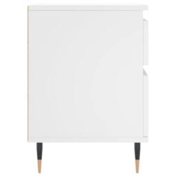 Berkfield Home Modern Bedside Cabinet White 40x35x50 cm Engineered Wood - Size: 40 x 35 x 50 cm - thumbnail 7