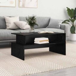 Berkfield Home Coffee Table Black oak 90 x 55 x 42.5 cm Engineered wood - thumbnail 4