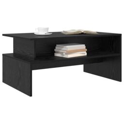 Berkfield Home Coffee Table Black oak 90 x 55 x 42.5 cm Engineered wood - thumbnail 3