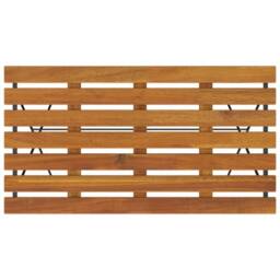 Berkfield Home Beautiful Folding Bistro Table 100x54x71 cm Solid Wood Acacia and in Brown - Size: 100 x 54 x 71 cm - thumbnail 5