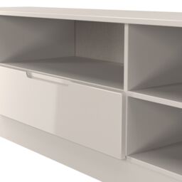 Ready Assembled 2 U Lucca Wide 1 Drawer TV & Media Unit (Ready Assembled) in Taupe - thumbnail 5
