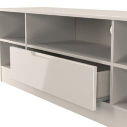Ready Assembled 2 U Lucca Wide 1 Drawer TV & Media Unit (Ready Assembled) in Taupe - thumbnail 6