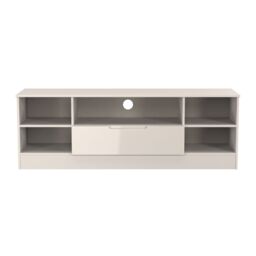 Ready Assembled 2 U Lucca Wide 1 Drawer TV & Media Unit (Ready Assembled) in Taupe - thumbnail 2