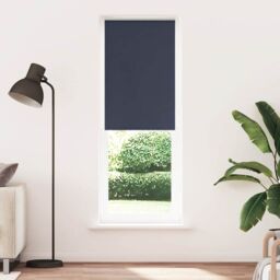 Berkfield Home Roller Blind Blackout Marine 70x210 cm Fabric Width 65.7 cm Polyester in Blue - thumbnail 2