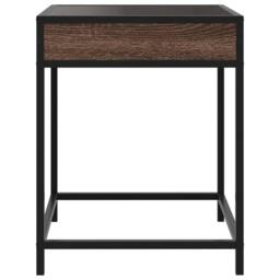 Berkfield Home Decorative Bedside Table with Infinity LED Brown Oak 40x40x51 cm - Size: 40 x 40 x 51 cm - thumbnail 7