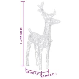 Berkfield Home Christmas Reindeers 4 pcs Blue 160 LEDs Acrylic - thumbnail 6