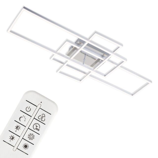BRILONER Chrome Aluminium 2x17W 1x13W CCT LED Wall & Ceiling Light in Silver - image 1