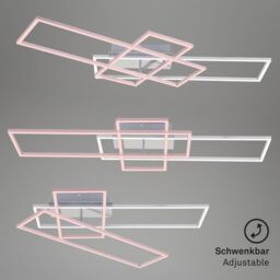BRILONER Chrome Aluminium 2x17W 1x13W CCT LED Wall & Ceiling Light in Silver - thumbnail 8