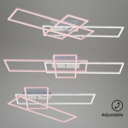 BRILONER Chrome Aluminium 2x17W 1x13W CCT LED Wall & Ceiling Light in Silver - thumbnail 7